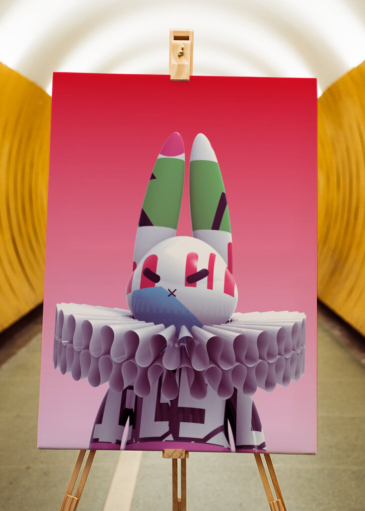 modern Renaissance rabbit portrait no.003