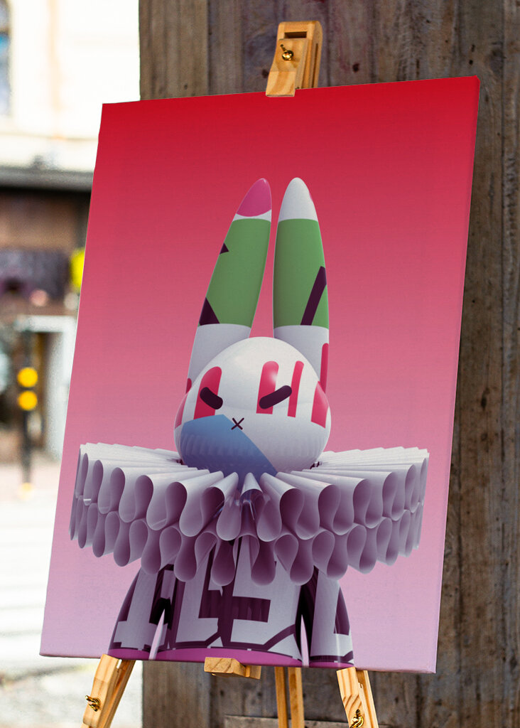 modern Renaissance rabbit portrait no.003