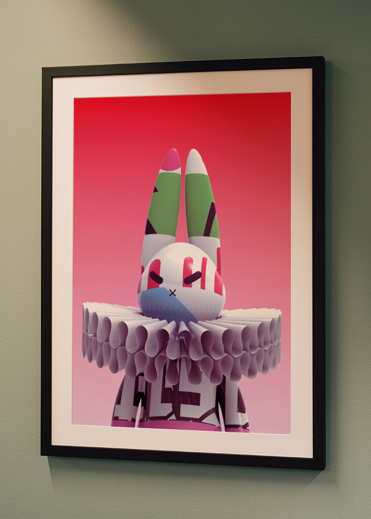 modern Renaissance rabbit portrait no.003