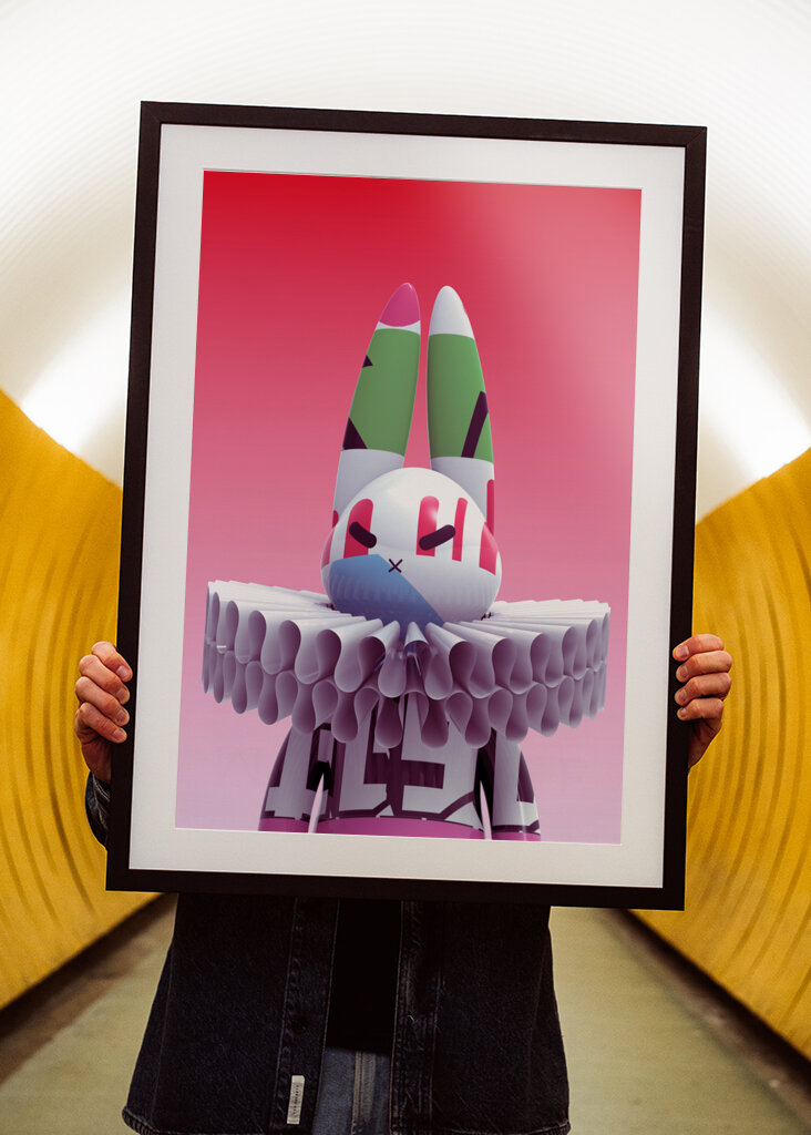 modern Renaissance rabbit portrait no.003