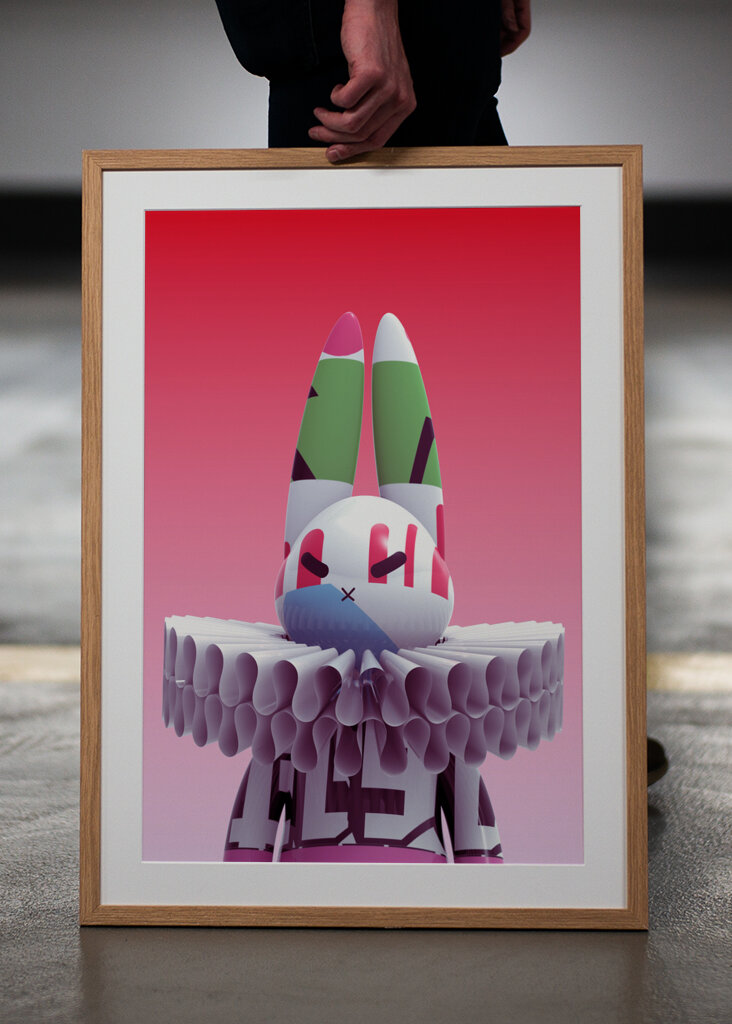 modern Renaissance rabbit portrait no.003