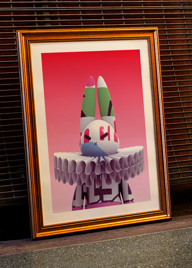 modern Renaissance rabbit portrait no.003