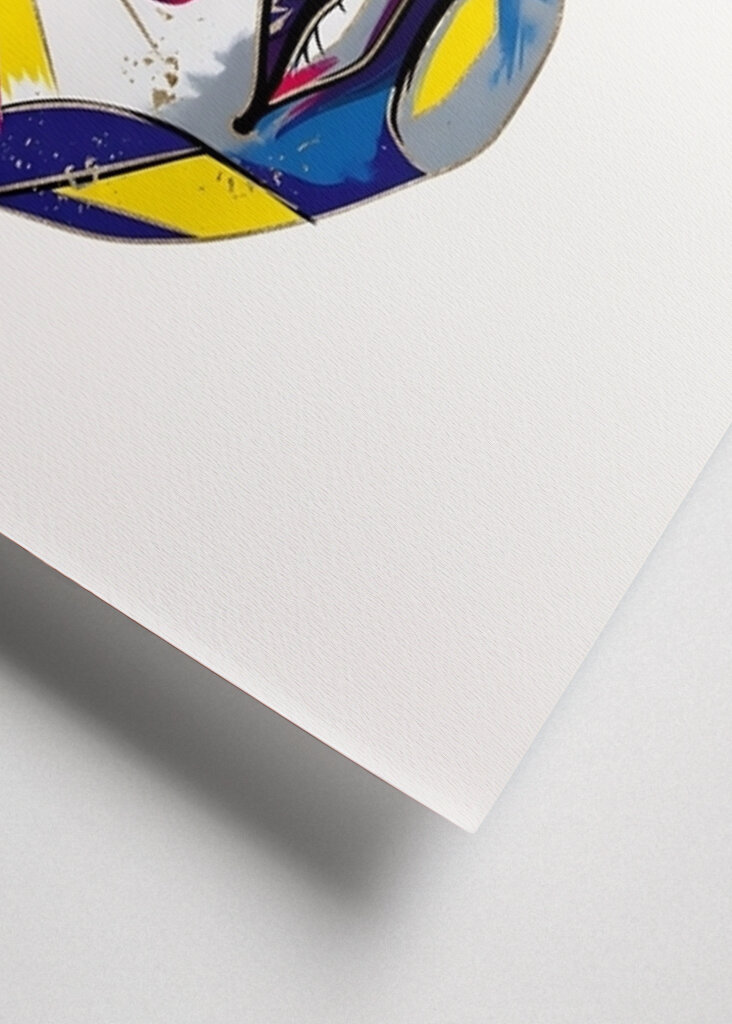 Abstrakt ansigtskunstvibration – fed moderne vægdekoration til stilfuldt interiør