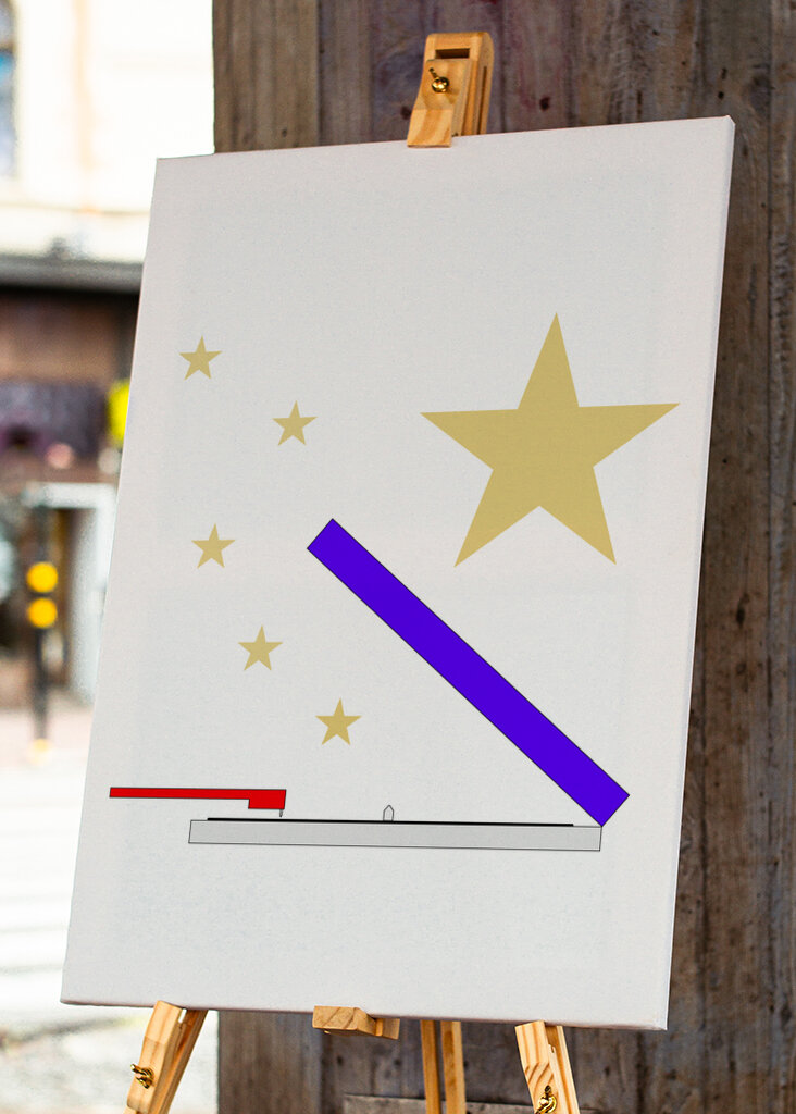 Record player and stars