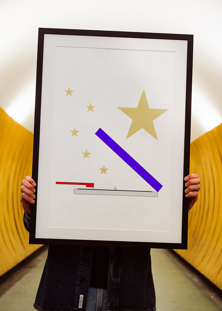 Record player and stars