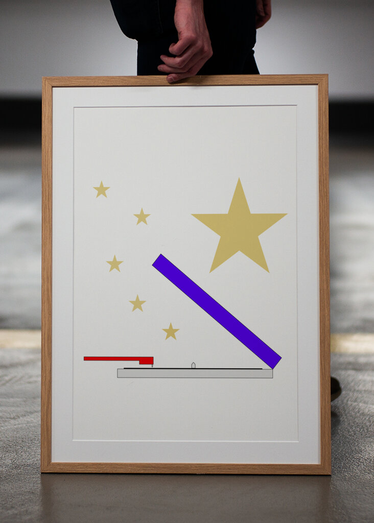 Record player and stars