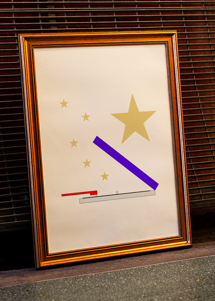 Record player and stars