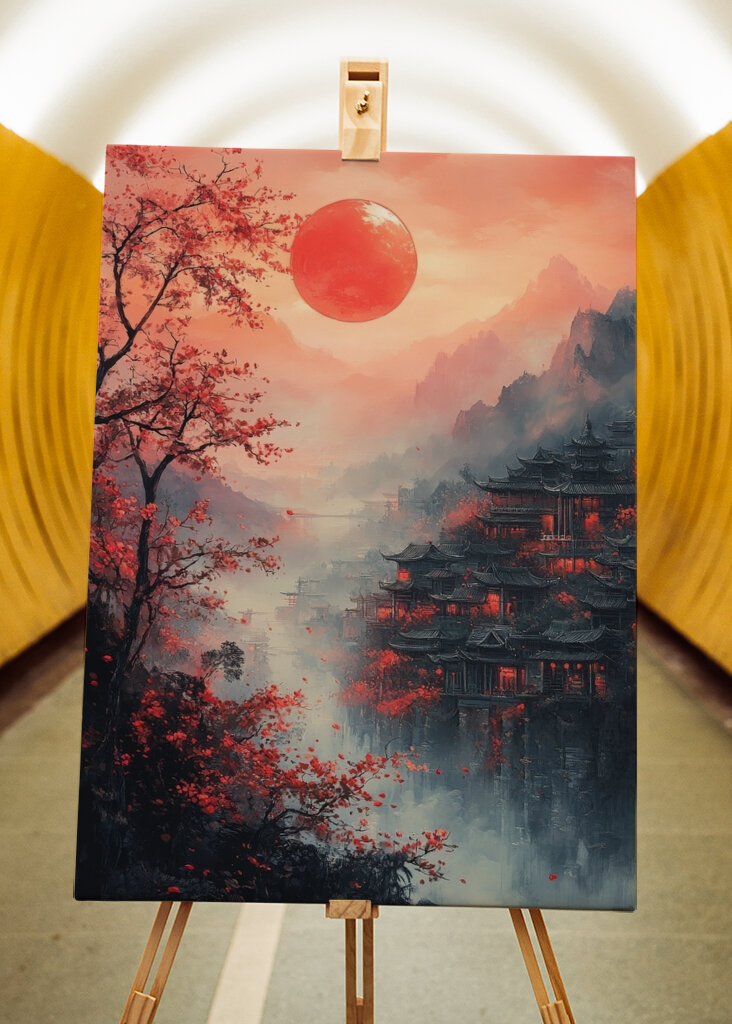 Sereniteit in de schemering: een mystiek landschap