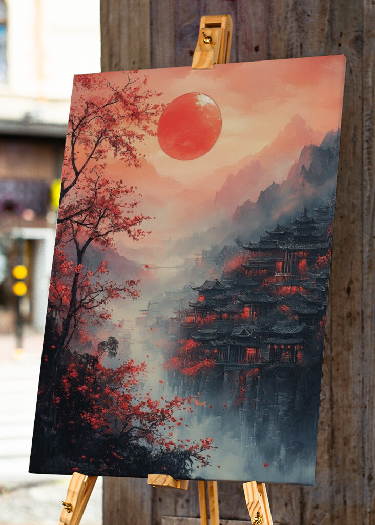 Sereniteit in de schemering: een mystiek landschap