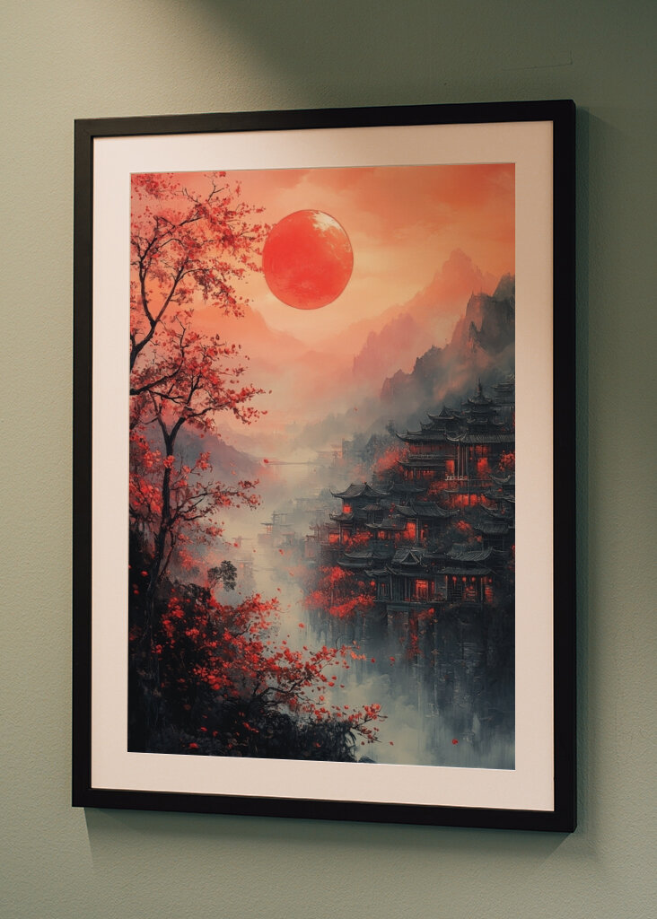 Sereniteit in de schemering: een mystiek landschap