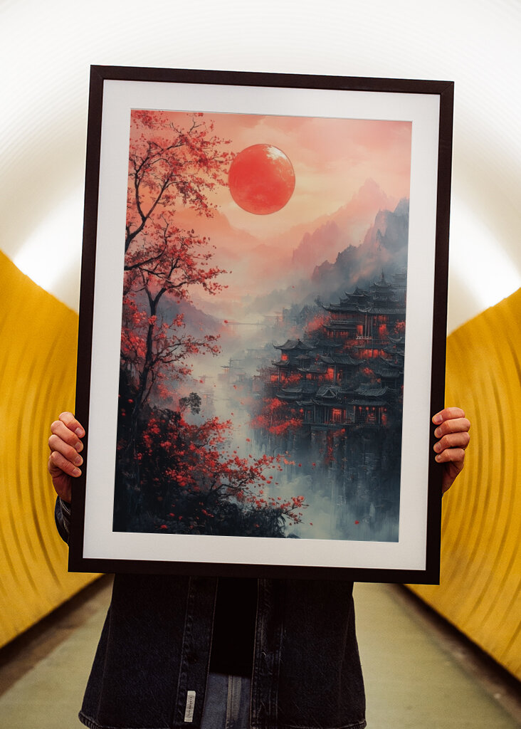 Sereniteit in de schemering: een mystiek landschap