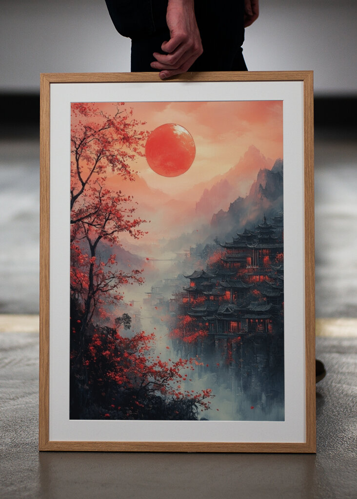 Sereniteit in de schemering: een mystiek landschap