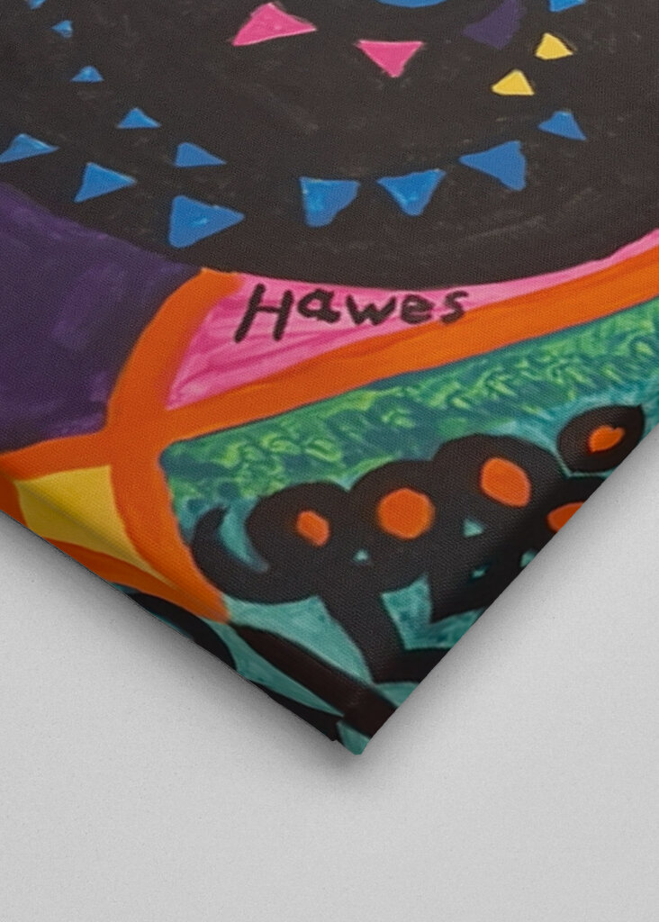 Whimsical Feline in a Colorful Abstract World