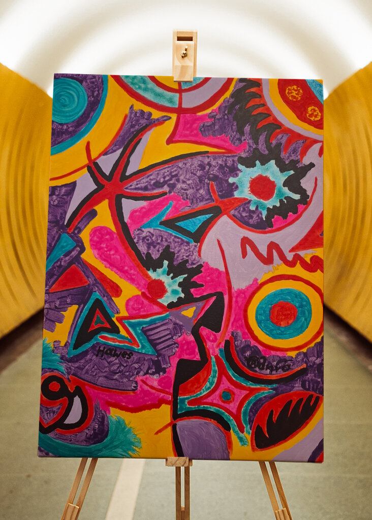 Yellow And Purple Forms Struggling 