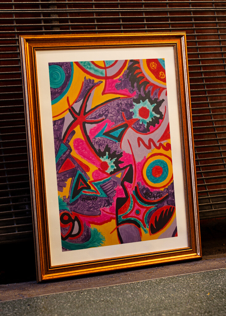 Yellow And Purple Forms Struggling 