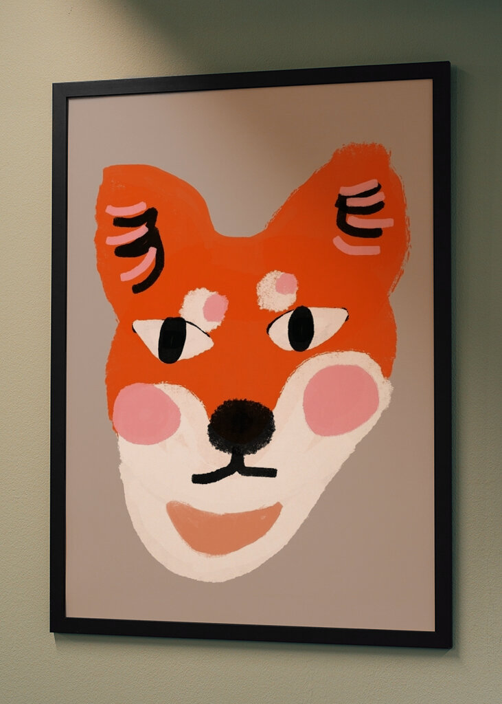 Nyckfull räv ansikte illustration