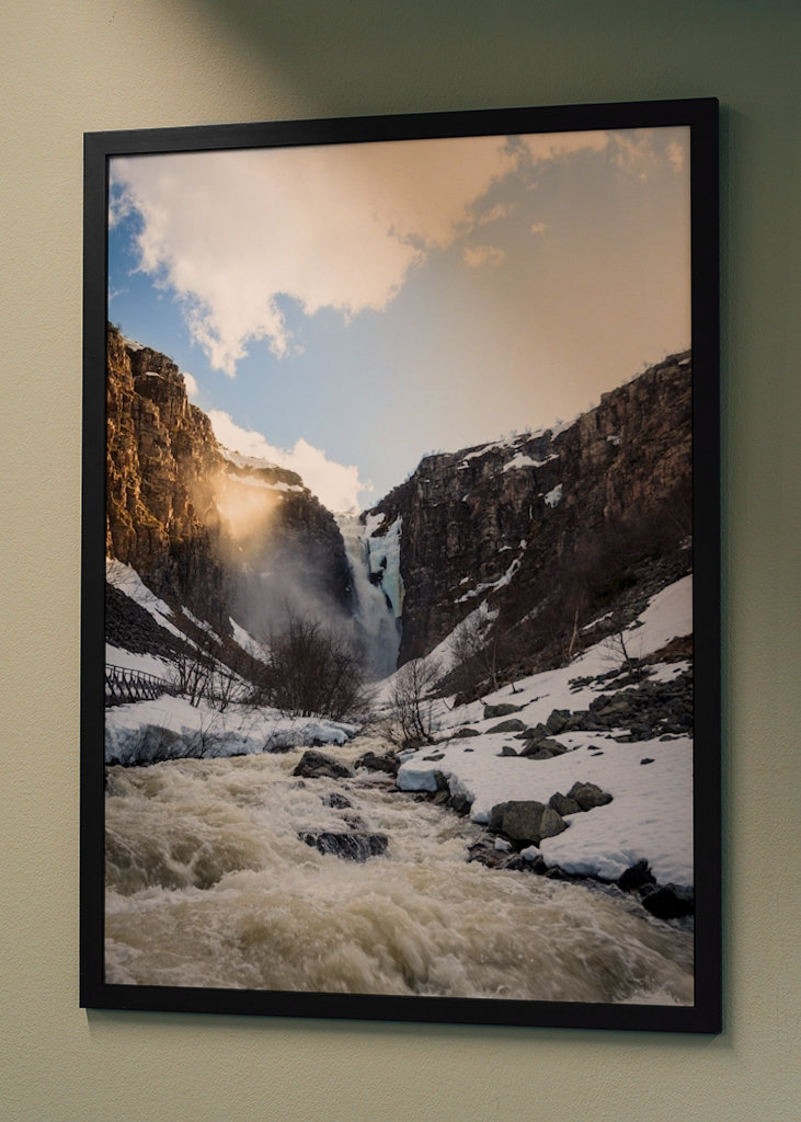 The Njupeskär waterfall