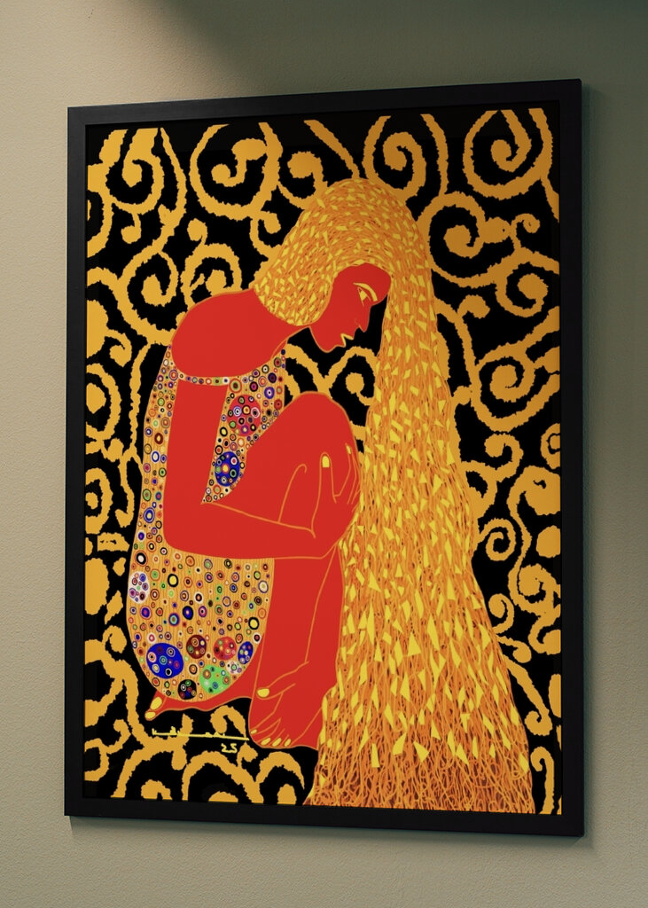 Golden Reverie: A Modern Take on Gustav Klimt's Artistry