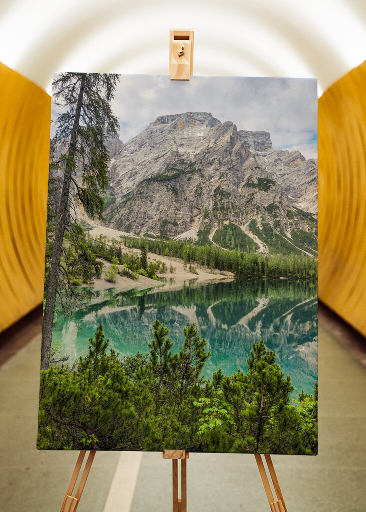 Tranquil Reflections: A Serene Mountain Lake Landscape