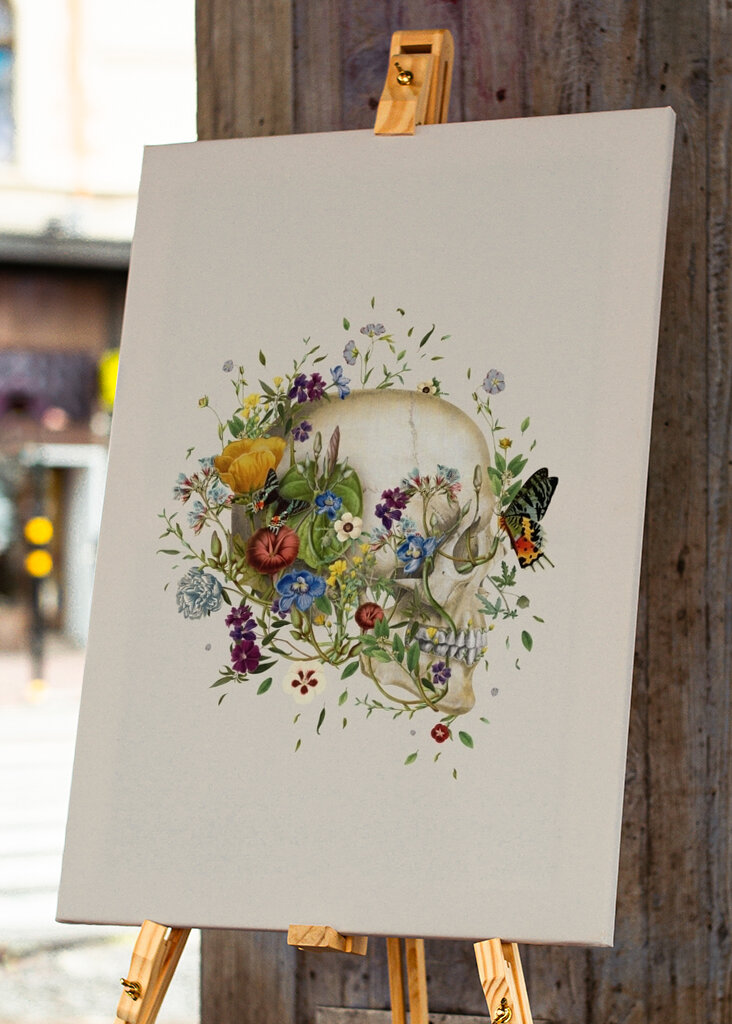 Floral skull