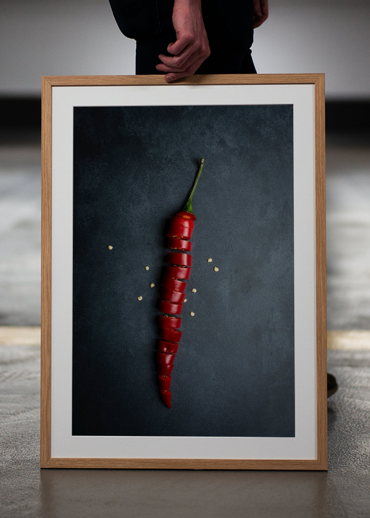 Gesneden spaanse peper