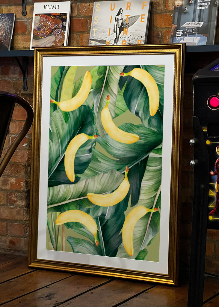 Tropical Vibes: Ein üppiges Bananenblattmuster