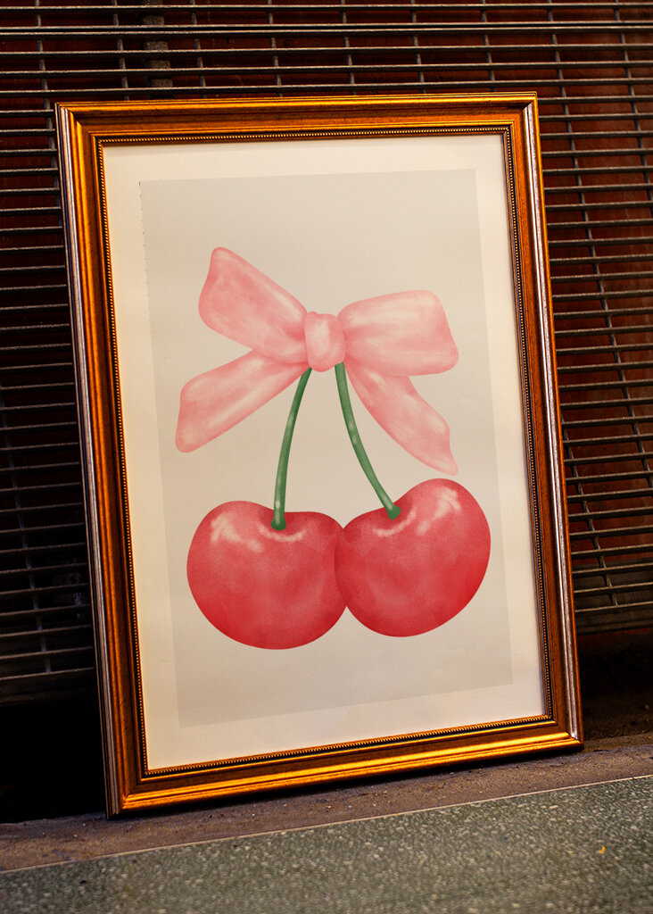 Édes cseresznye finomság masnival