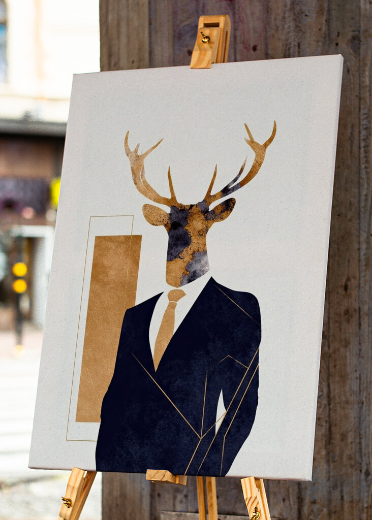 The Bauhaus Stag: Crowned Architect posters & prints by Bauhaus Animals ...