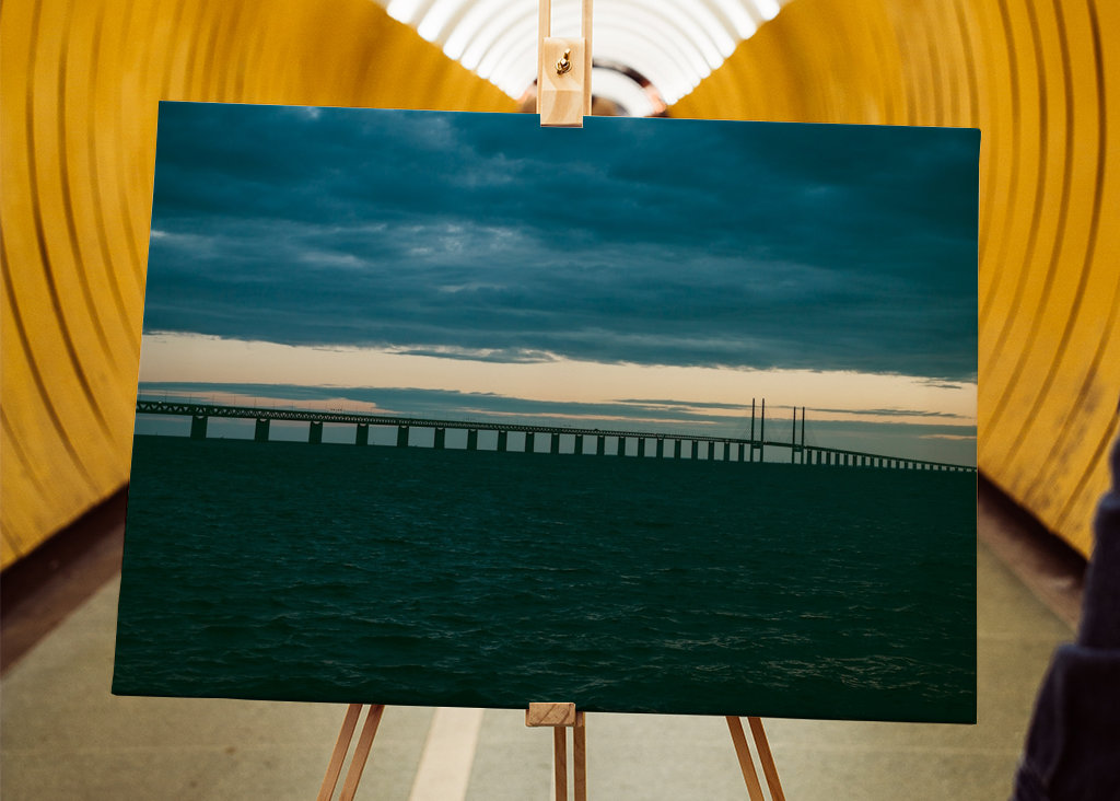 Die Brücke bei Sonnenuntergang