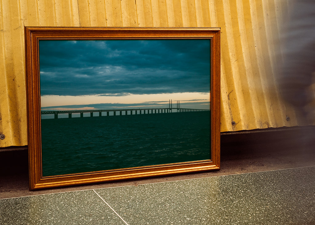 Die Brücke bei Sonnenuntergang