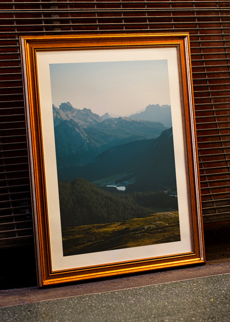 Blå timme uppe i bergen.