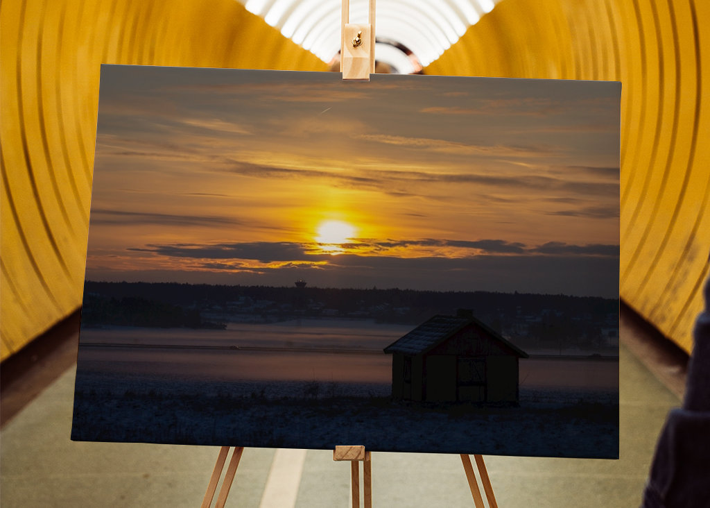 Sám v západu slunce