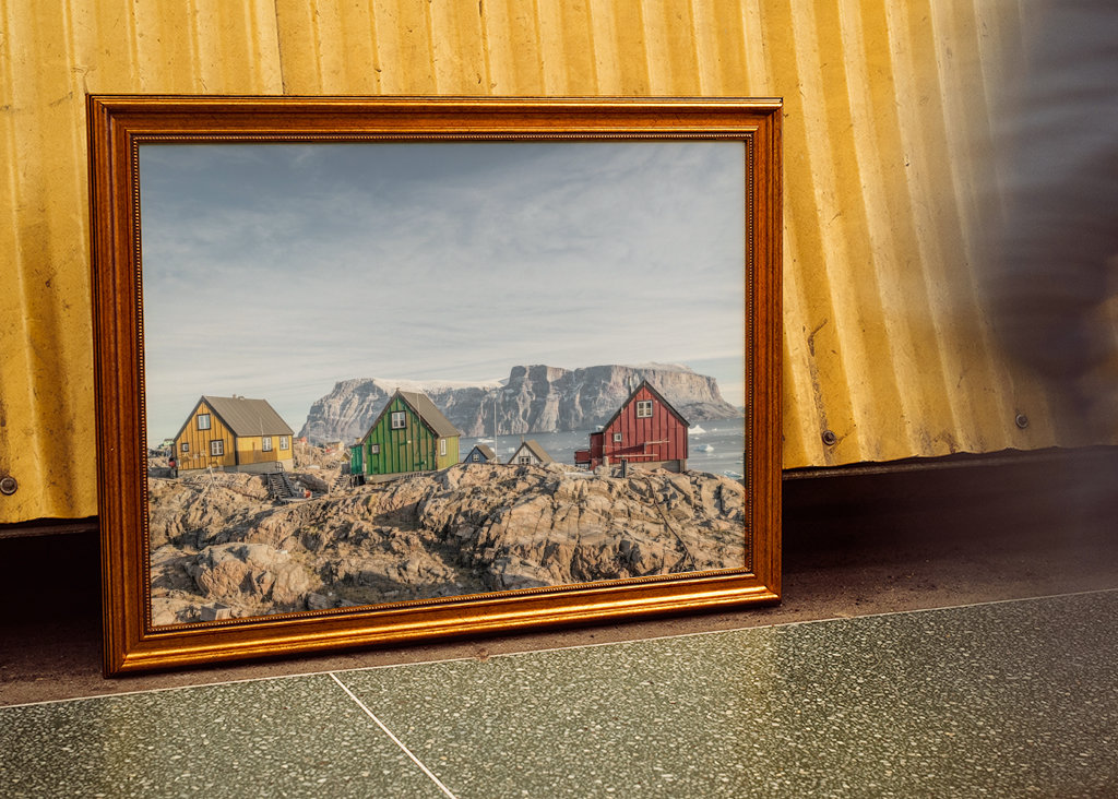Fargerike hus på Grønland
