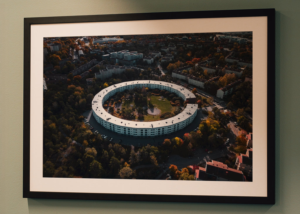 Okrúhly dom v štvrti Årsta