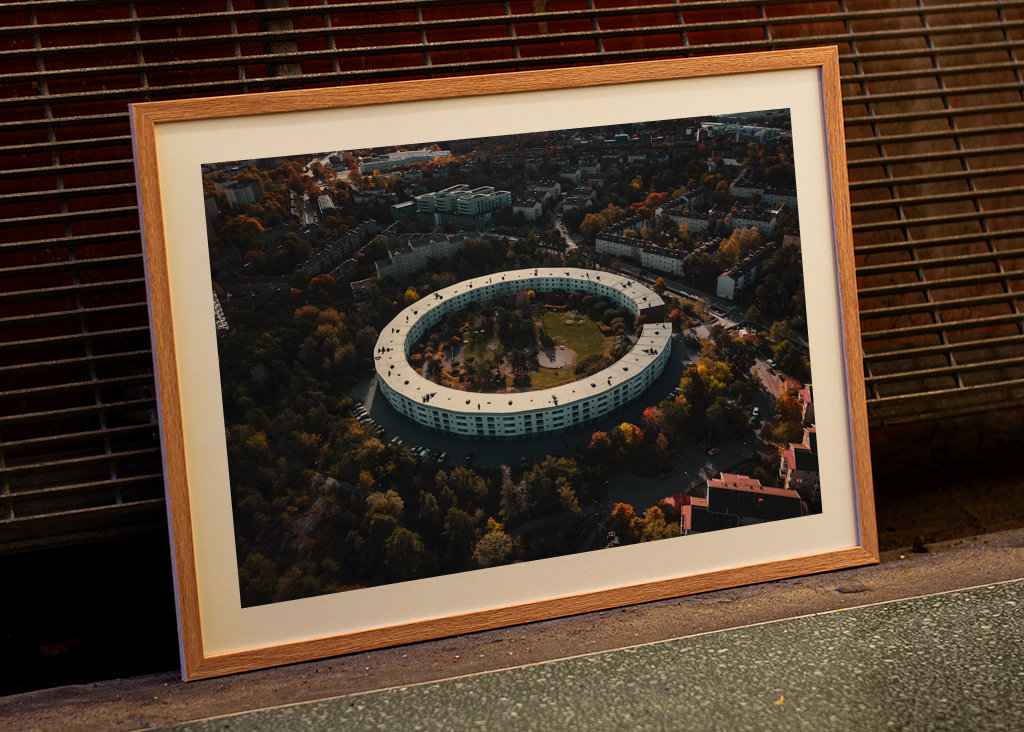 Okrúhly dom v štvrti Årsta