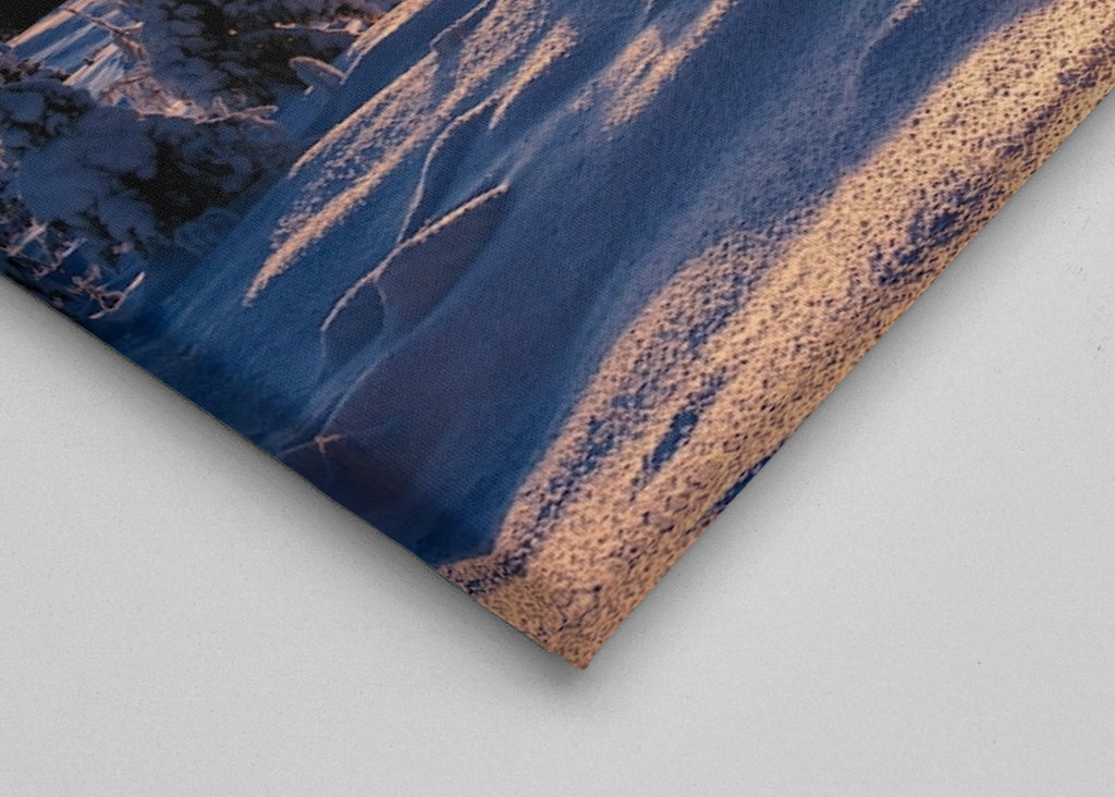 Sunset over winter landscape