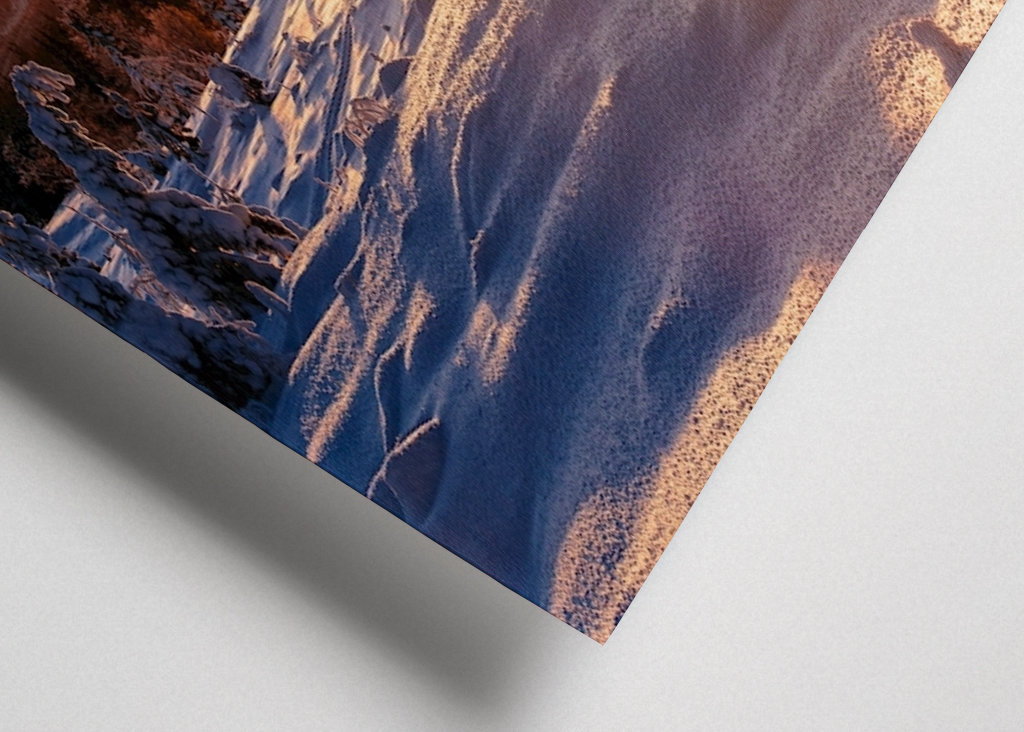 Sunset over winter landscape