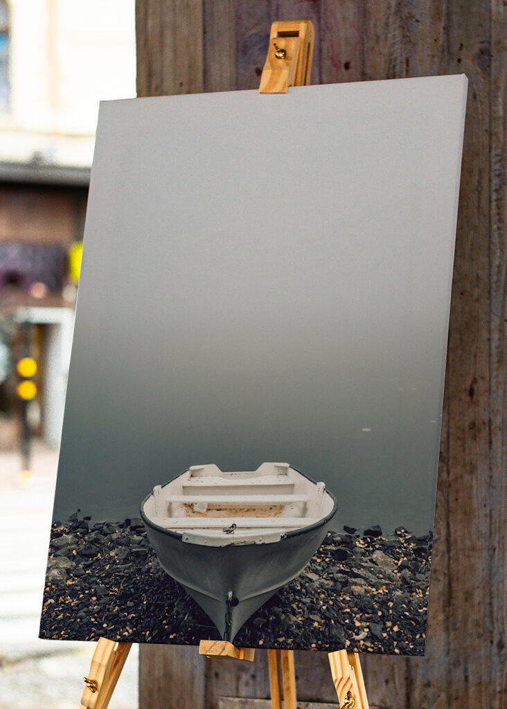 I väntan på att dimman lättar.