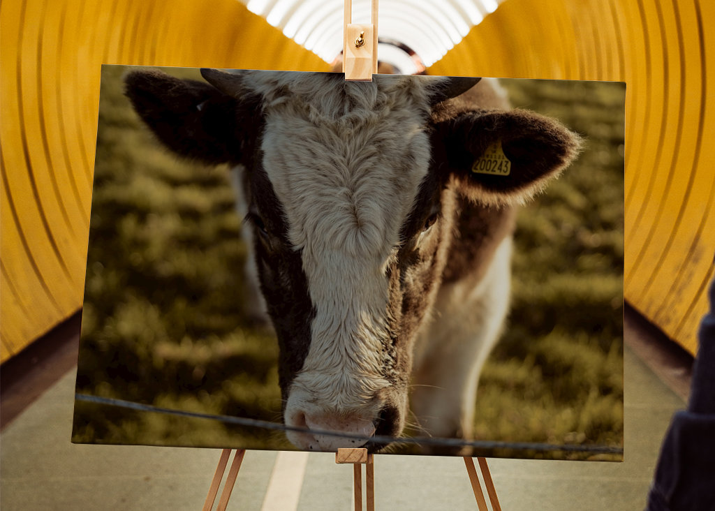 Gros plan sur la vache