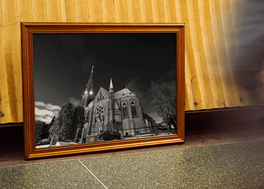 Asmundtorps Kyrka v noci