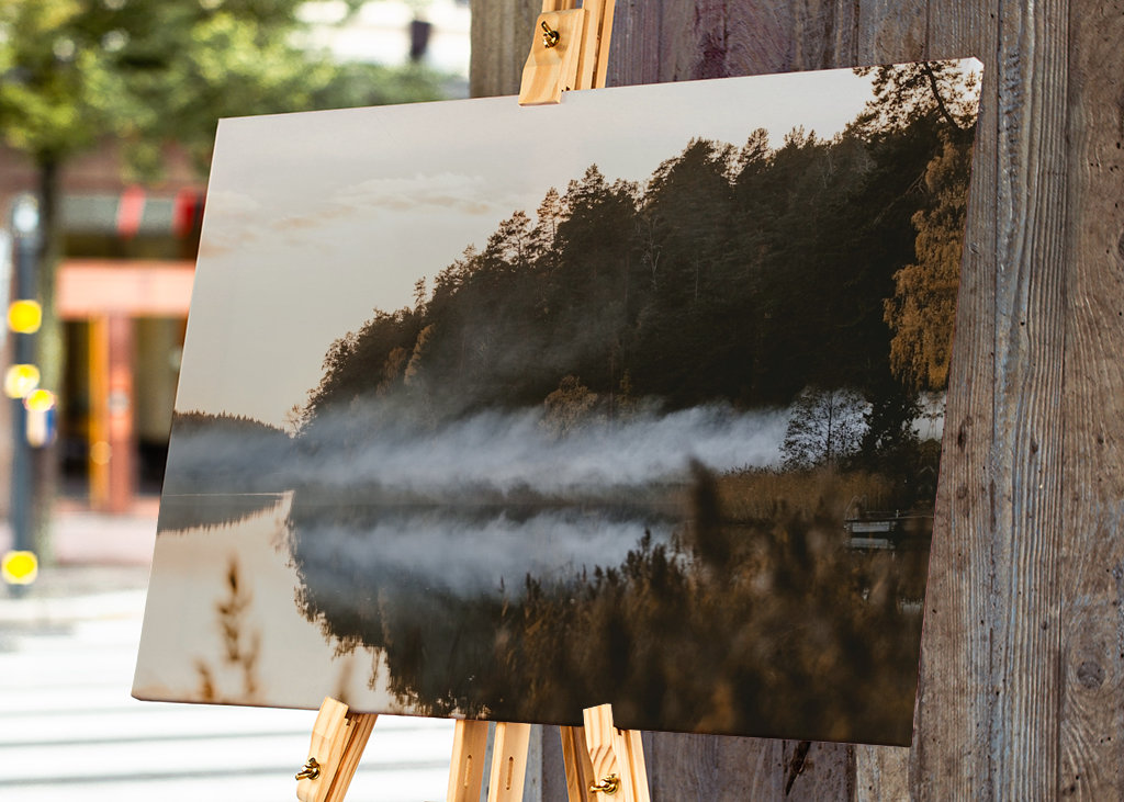 Mlhavý západ slunce