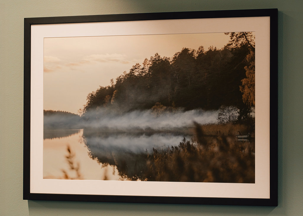 Mlhavý západ slunce