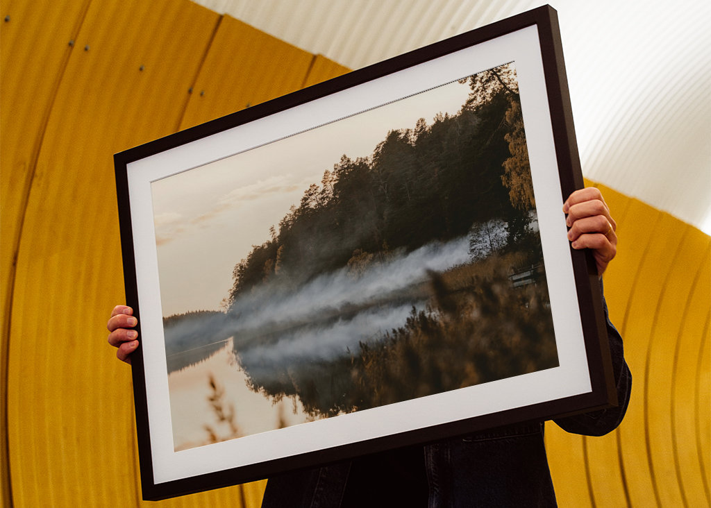 Mlhavý západ slunce