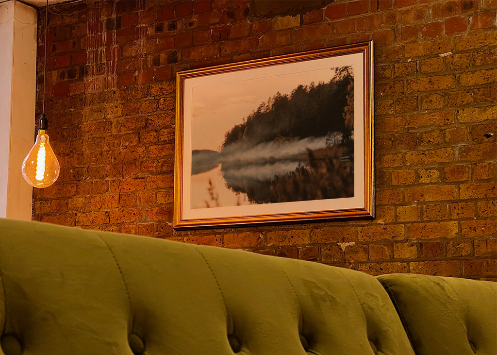 Mlhavý západ slunce