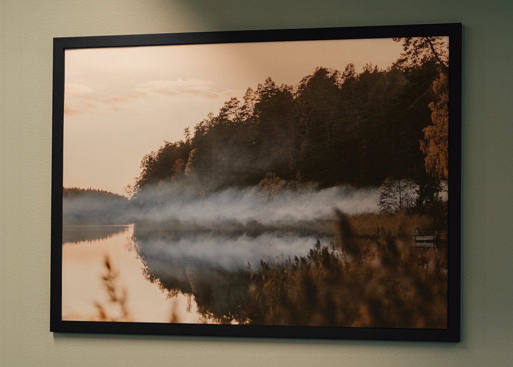 Mlhavý západ slunce