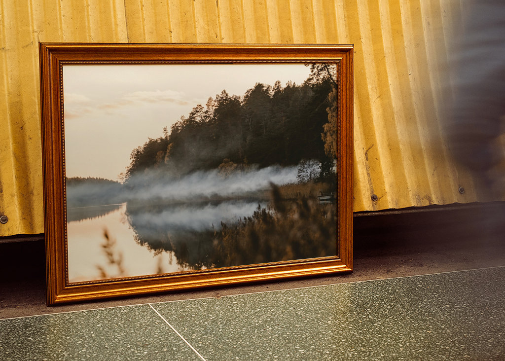 Mlhavý západ slunce