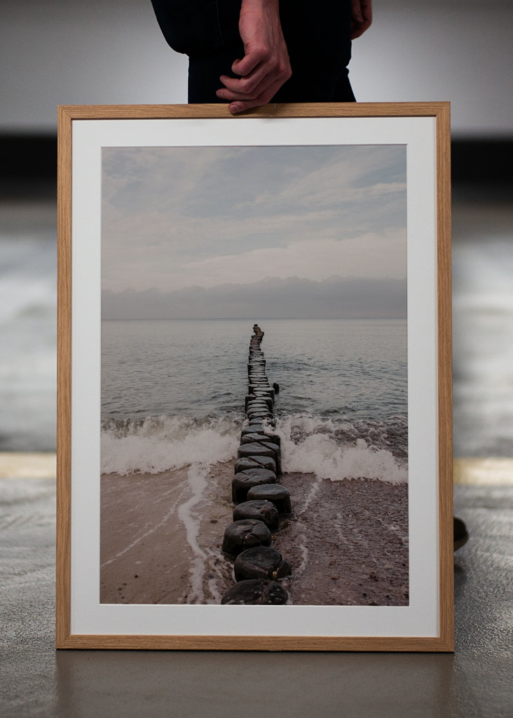 Groyne on the Baltic Sea beach