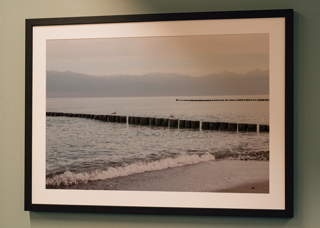 Baltic Sea beach with groynes