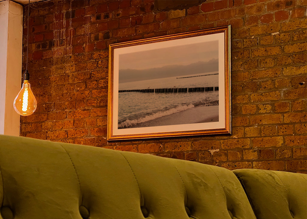 Baltic Sea beach with groynes