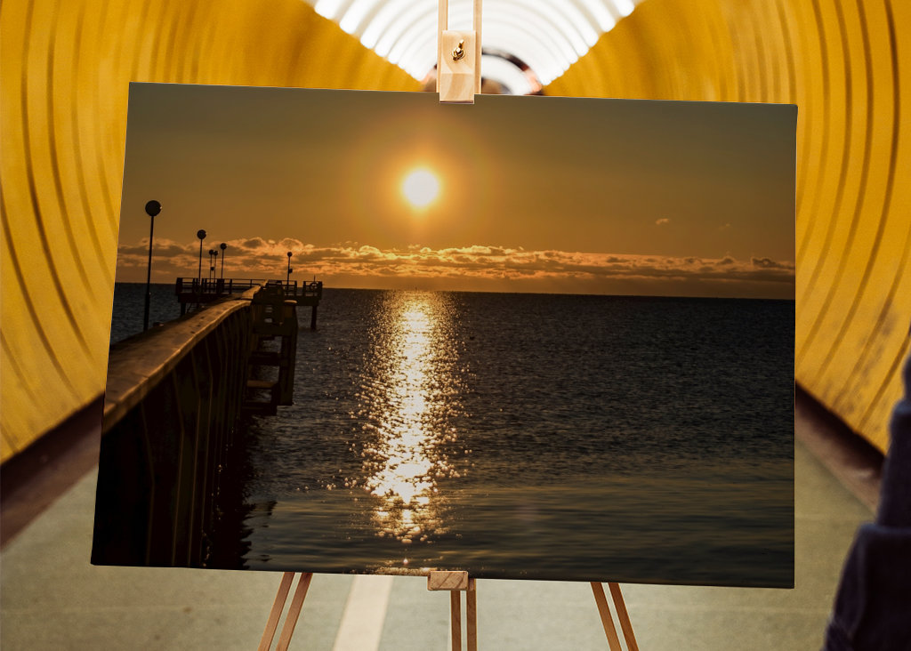 Západ slunce na pláži Skrea